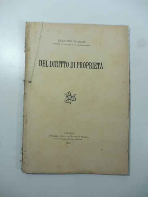 Del diritto di proprietà